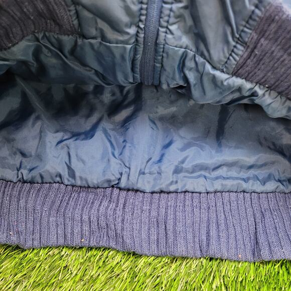 Vintage 90s Western MOD Jacket Womens Large 22x23 Blue Cream - Picture 3 of 13